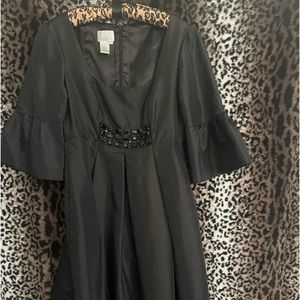 Jackie O inspired. Classy women black a-line dress